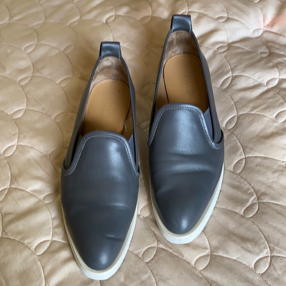 Everlane Grey Leather Street Style Loafer